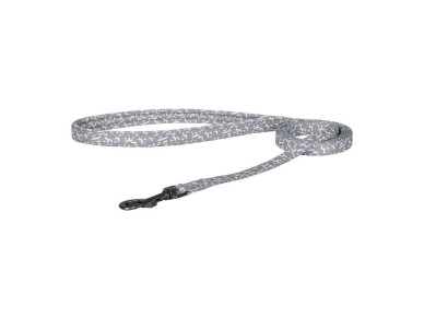 Dogness walking set leash 1,5m+harness for dog (light gray)