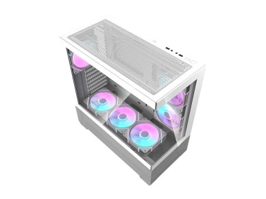 Gabinete para computador Darkflash DS900 AIR (branco) + 6 ventoinhas ARGB