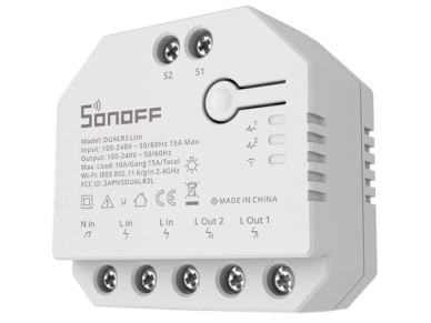 Interruptor Wi-Fi inteligente Sonoff Dual R3 Lite