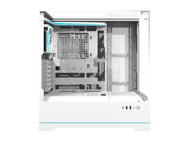 Caja de ordenador Darkflash DY450 ??PRO (blanca) + 1 ventilador
