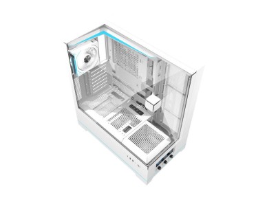 Caja de ordenador Darkflash DY450 ??PRO (blanca) + 1 ventilador