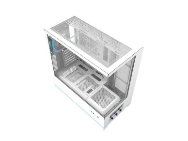 Caja de ordenador Darkflash DY451 PRO (blanca) + 1 ventilador