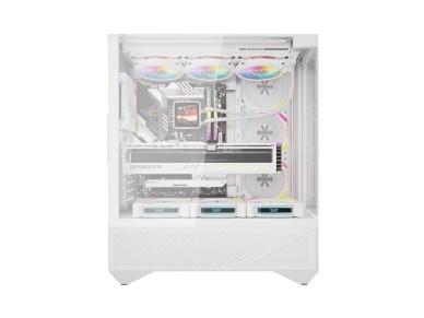 Gabinete Darkflash DY460 (Branco) + 4 ventoinhas ARGB Gabinete Darkflash DY460 (Branco) + 4 ventoinhas ARGB