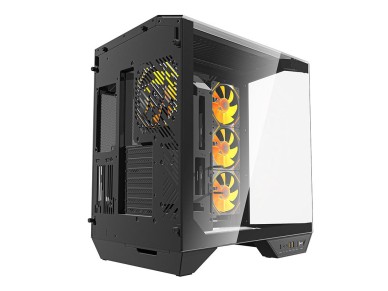 Caja de ordenador Darkflash DY470 (negra) + 4 ventiladores + soporte para GPU