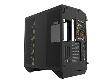 Caja de ordenador Darkflash DY470 (negra) + 4 ventiladores + soporte para GPU