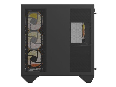 Caja de ordenador Darkflash DY470 (negra) + 4 ventiladores + soporte para GPU