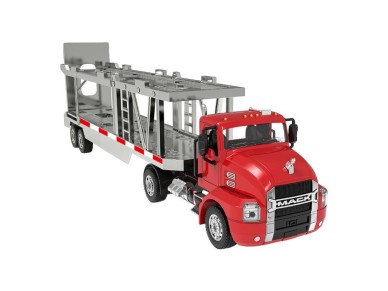 Cami�n teledirigido 1:26 Double Eagle (rojo) (Transportador de coches) E583-003
