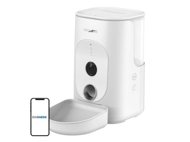 Dogness F15 WiFi 4L smart food dispenser with camera with plastic bowl (white) Dogness F15 WiFi 4L smart food dispenser with camera with plastic bowl (white)