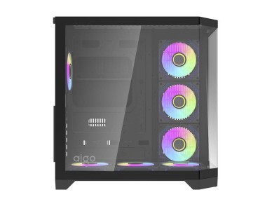 Gabinete para computador Darflash FT418 PRO + 7 ventoinhas aRGB (preto)