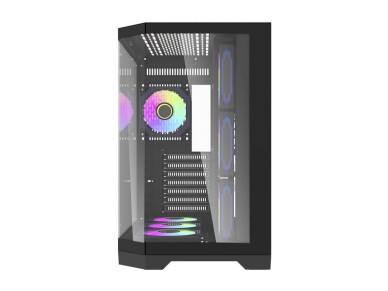 Gabinete para computador Darflash FT418 PRO + 7 ventoinhas aRGB (preto)