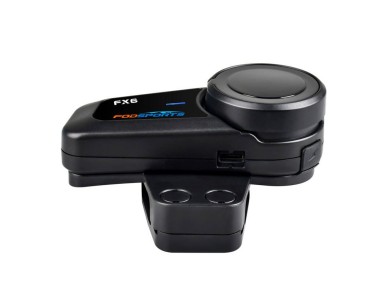 Intercomunicador para motocicleta Fodsports FX6, pacote com dois (preto)