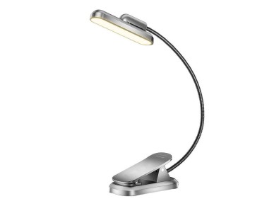 L�mpada sem fio girat�ria Glocusent GLCSNTA2401 Book Light, USB-C 1000mAh cinza