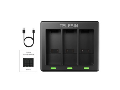 3-slot charger Telesin for GoPro Hero 12 / Hero 11 / Hero 10 / Hero 9 3-slot charger Telesin for GoPro Hero 12 / Hero 11 / Hero 10 / Hero 9