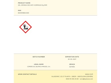 Gel jeringa dx3 anti hormigas 5g edm Gel jeringa dx3 anti hormigas 5g edm