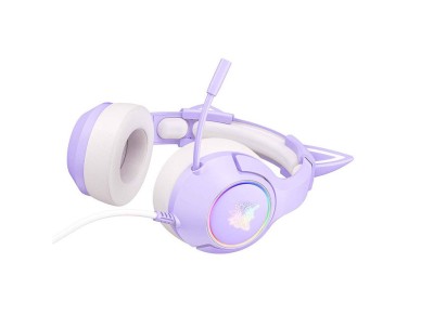 Fones de ouvido gamer ONIKUMA K9 roxos