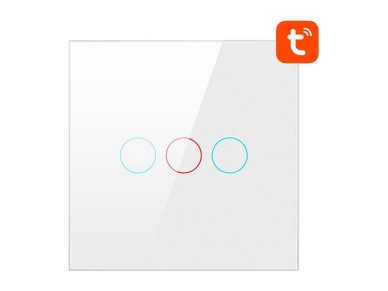 Interruptor de luz inteligente ZigBee Avatto LZTS02-EU-W3 de 3 vías sin neutro TUYA (blanco) Interruptor de luz inteligente ZigBee Avatto LZTS02-EU-W3 de 3 vías sin neutro TUYA (blanco)