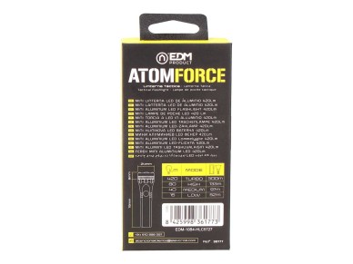 Mini linterna led atom force, alumino, recargable, 10 w 420 lm