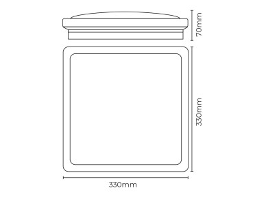 Candeeiro de superfície quadrado led efeito madeira 18 w 6500 k 1820 lm 33 x 33 x 7 cm Candeeiro de superfície quadrado led efeito madeira 18 w 6500 k 1820 lm 33 x 33 x 7 cm