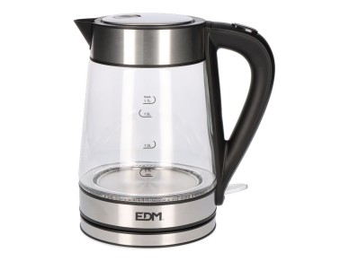 Glass water kettle 1.7 liters 1850 - 2200w edm