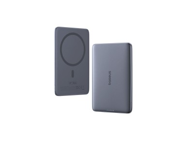 Baseus magnetic powerbank PicoGo AM41 5000mAh 20W ultra slim, with 60w usb-c cable grey