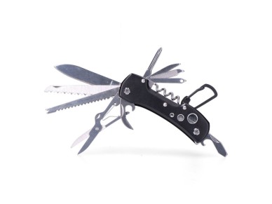 Multi-tool with carabiner black model, serie kilimanjaro