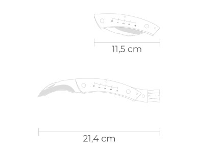 Irati mushroom knife with brush