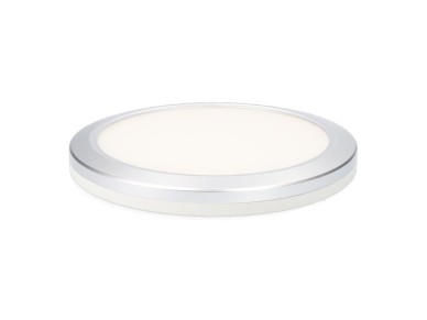 Adjustable led surface/recessed downlight 20 w 2050 lm, chrome frame, 3cct, �22.5 cm