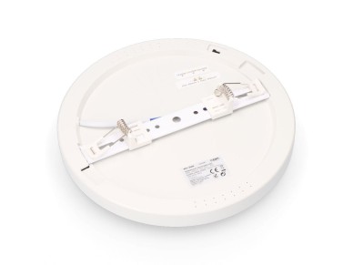 Adjustable led surface/recessed downlight 20 w 2050 lm, white frame, 3cct, �22.5 cm