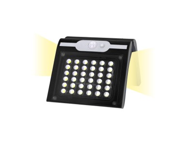 Solar wall light with sensor, black color, 2 w Solar wall light with sensor, black color, 2 w