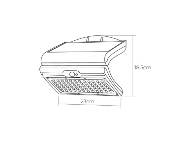 Solar apply 6w 430lm 6,500k with sensor, black color