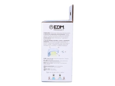 Aplique solar 2w 200lm 6500k con sensor color blanco edm Aplique solar 2w 200lm 6500k con sensor color blanco edm