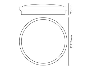 Rounded led wall light 18 w 4000 k 1820 lm wood effect �33 x 5,5 cm