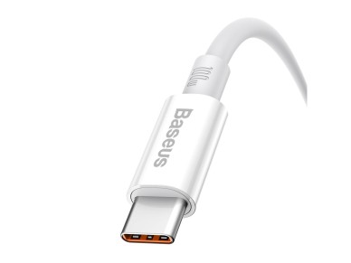 Cable Baseus Superior USB-C 1,0 m blanco luna 100 W P10320102214-01