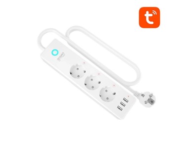 Filtro de linha inteligente Wi-Fi Gosund P1 PLUS (3 tomadas CA, 3 USB-A) Tuya