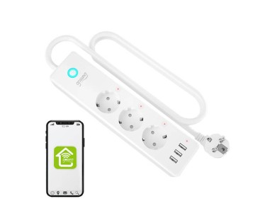 Filtro de linha inteligente Wi-Fi Gosund P1 PLUS (3 tomadas CA, 3 USB-A) Tuya