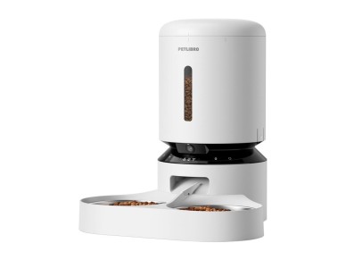 Petlibro Granary camera feed dispenser with double bowl, 5L (white)