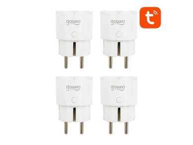 Plugue inteligente WiFi Gosund SP111 3680W 16A, Tuya, pacote com 4
