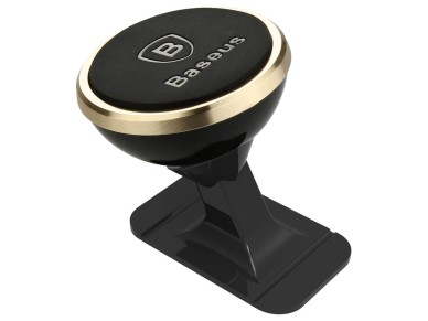 Soporte magnético para coche Baseus 360 dorado