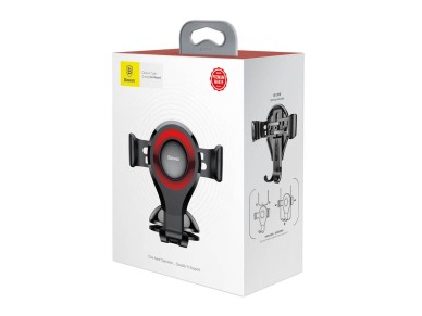 Soporte para coche Baseus Osculum Gravity negro-rojo