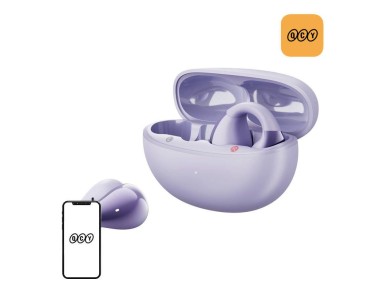 Fones de ouvido QCY Crossky Clip C30 (roxo)