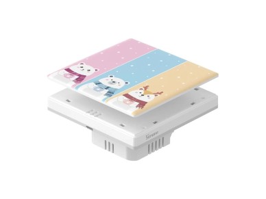 Cubierta/tapa decorativa para interruptor t�ctil T5 SONOFF Cartoon 3C