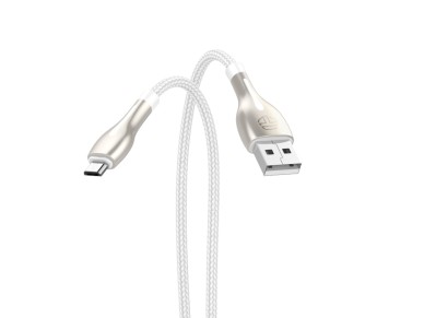 Metal Techancy USB-Micro data cable, TB1765, 1 m, 2.4 A, gray