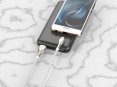 Metal Techancy USB-Micro data cable, TB1765, 1 m, 2.4 A, gray