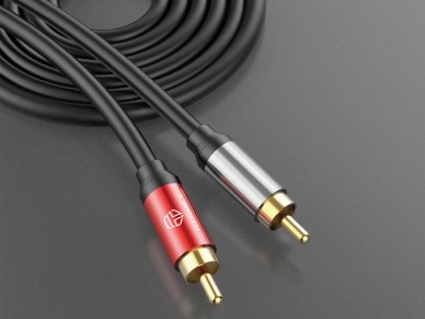 Cable de audio Techancy 2RCA a 2RCA, 1,8 m, TL7267, negro