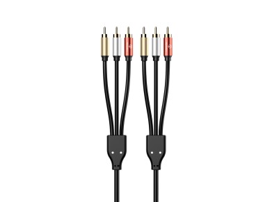 Cable de audio Techancy 3RCA a 3RCA, 1,8 m, TL7268, negro