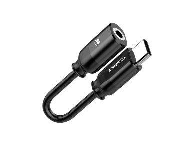 Cabo de �udio digital Techancy tipo C para 3,5 mm, TL7330, preto