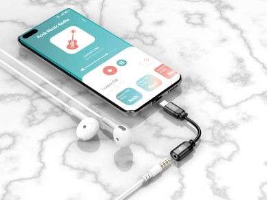 Cabo de �udio digital Techancy tipo C para 3,5 mm, TL7330, preto