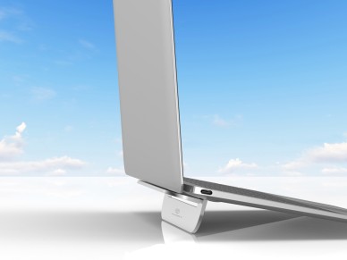 Suporte port�til para computador port�til Techancy, fabricado em metal CNC, TI2248, prateado