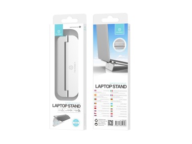 Suporte port�til para computador port�til Techancy, fabricado em metal CNC, TI2248, prateado