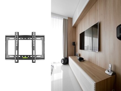 Techancy TV Wall Mount, 25 kg, TI2287, Compatible with 26-43 inch TVs, Black